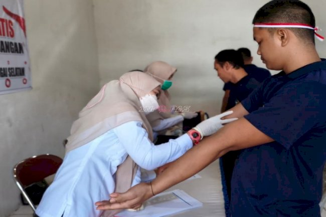 Sambut HUT Ke-81 RI, Rutan Kandangan bersama Puskesmas Kandangan Kota Gelar CKG