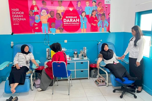 Semarak HUT Ke-81 RI, Bapas Tanjungpandan Salurkan Semangat Kemerdekaan lewat Donor Darah