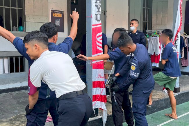 Jaga Kondusivitas Kamtib, Lapas Bandanaira Razia Blok Hunian