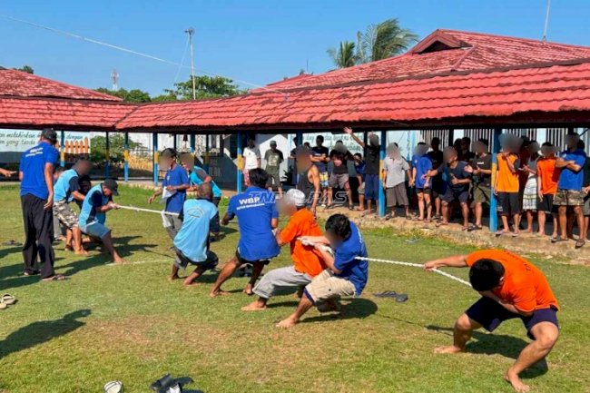 Semarak HUT RI dari Balik Tembok, Rutan Marabahan Gelar Porsenap 
