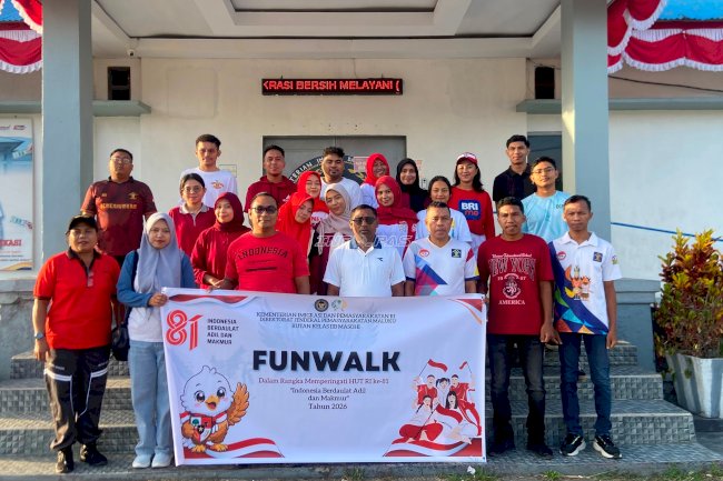 Rutan Masohi Semarakkan HUT Ke-81 RI dengan Fun Walk
