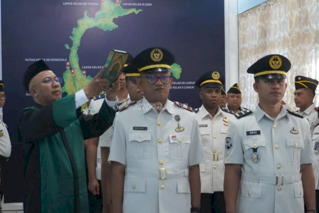 Kakanwil Ditjenpas Sulteng Lantik Delapan Pejabat, Konsolidasi Jadi Prioritas