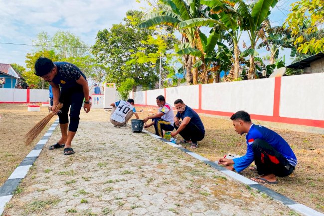 Jelang HUT ke-81 RI, Lapas Geser dan Pemda Bersihkan TMP Mayor Abdullah