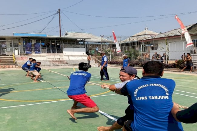 Lapas Tanjung Meriahkan HUT Ke-81 RI lewat Lomba Tarik Tambang 