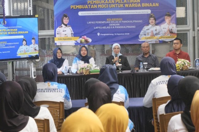 Kembangkan Keterampilan Warga Binaan, Kakanwil Ditjenpas Babel Buka Pelatihan Mochi Nanas