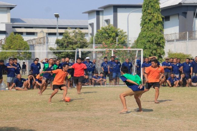 Final Futsal Antarblok Lapas Pemuda Madiun, Blok B Atas Juara Usai Taklukkan Blok C Atas 