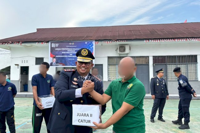 Lapas Labuhan Bilik Serahkan Hadiah Lomba HUT Ke-81 RI, Dorong Semangat Warga Binaan