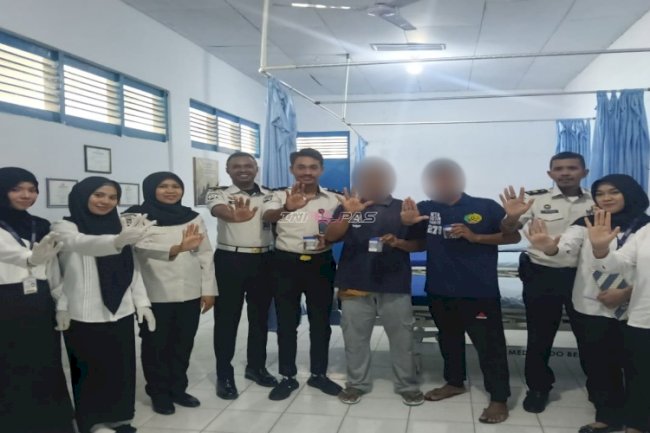 Rutan Masohi Cegah dan Berantas Narkoba lewat Tes Urine Petugas dan Warga Binaan