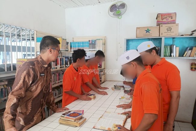 Pengawasan Kegiatan Literasi, Rutan Rantau Dorong Warga Binaan Gemar Membaca