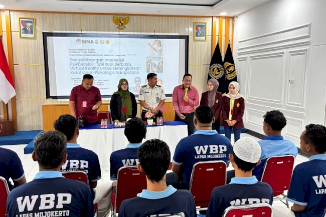 Gandeng Univ. PPNI Mojokerto, Lapas Mojokerto Fasilitasi Penelitian Pengembangan Intervensi Psikososial-Spiritual Berbasis VR