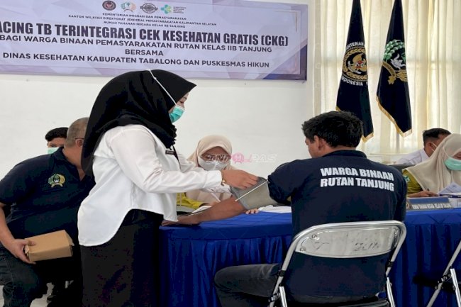 Rutan Tanjung Gelar Cek Kesehatan Gratis dan Skrining TBC bagi Warga Binaan