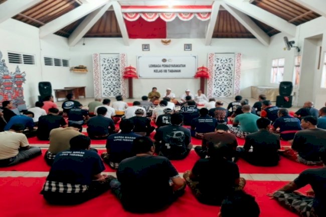 Ikuti Dharma Wacana, Lapas Tabanan Bentuk Karakter Warga Binaan lewat Pembinaan Spiritual