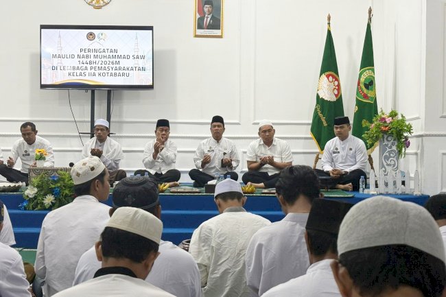 Perkuat Keimanan dan Teladani Akhlak Rasulullah, Lapas Kotabaru Peringati Maulid Nabi