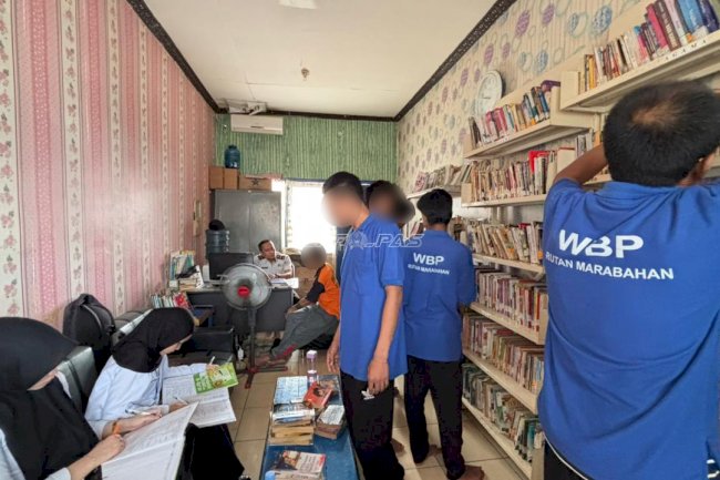 Layanan Perpustakaan Rutan Marabahan Dorong Warga Binaan Gemar Membaca