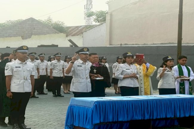 Lantik 72 ASN, Kakanwil Ditjenpas Sulteng Teguhkan Budaya Kerja PRIMA