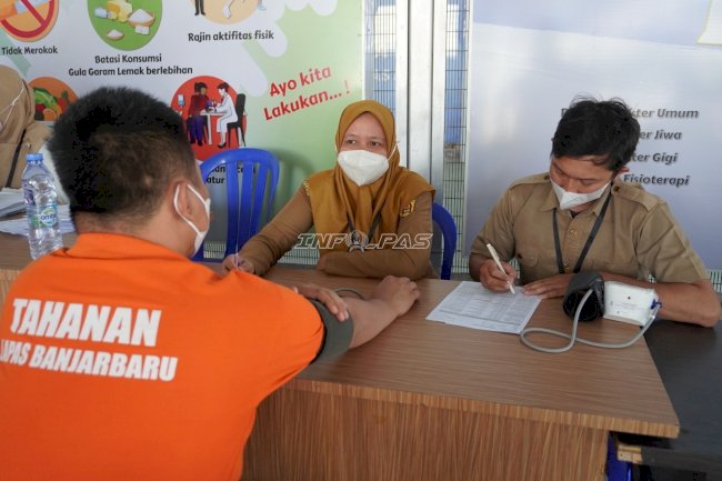 CKG dan Skrining TB, Lapas Banjarbaru Jangkau Ratusan Warga Binaan