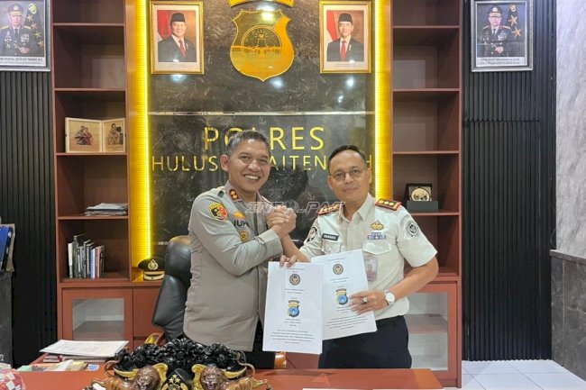 Perkuat Keamanan dan P4GN, Rutan Barabai Teken PKS Bersama Polres HST