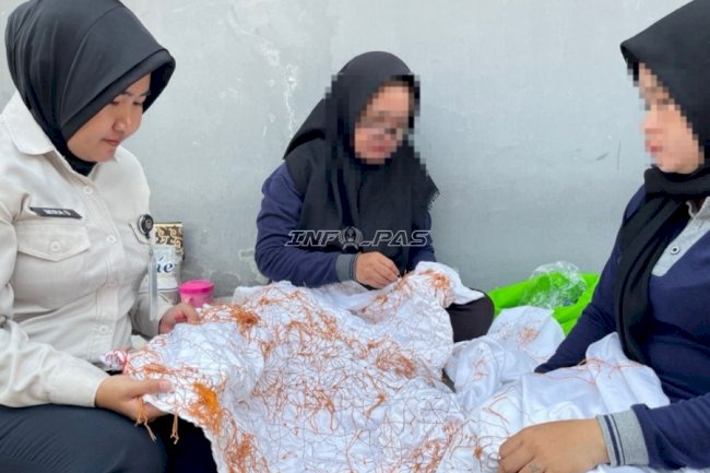 Asah Keterampilan, Lapas Perempuan Martapura Bekali Warga Binaan Teknik Jelujur Sasirangan