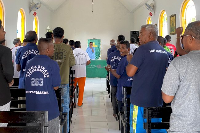 Rutan Masohi Gelar Pembinaan Rohani Kristen di Gereja Imanual