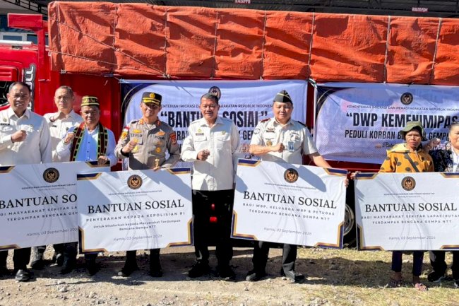 Kemenimipas Salurkan Bantuan bagi Masyaraka Terdampak Gempa Flores, Dirjenpas Tinjau Kondisi Rutan Ruteng