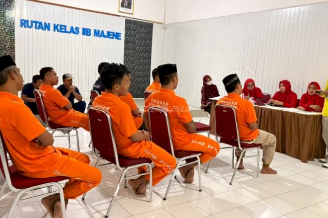 Deteksi Dini dan Cegah Penyakit Menular, Rutan Majene Laksanakan Pemeriksaan HIV/AIDS bersama Puskesmas Banggae I