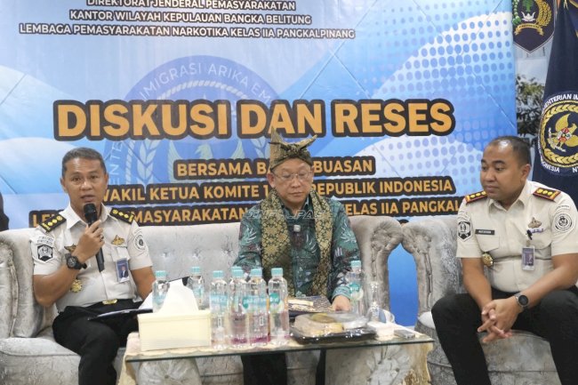 Kanwil Ditjenpas Babel Bahas Penanganan Overcrowding bersama Komite I DPD RI