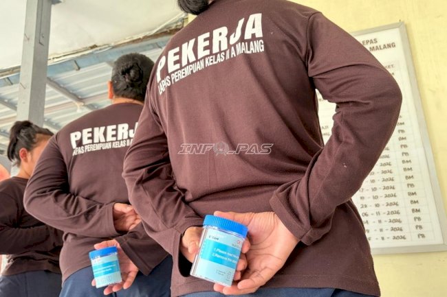 Cegah Narkoba, Lapas Perempuan Malang Rutin Gelar Tes Urine Warga Binaan dan Petugas