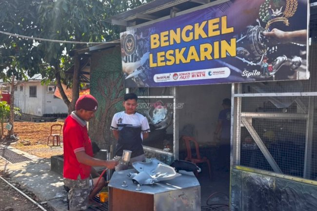 Keterampilan Otomotif Jadi Bekal, Warga Binaan Lapas Narkotika Karang Intan Tekuni Body Repair