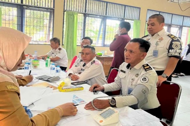 Cegah TBC dan Gangguan Kesehatan lainnya, Bapas Amuntai Gelar CKG bersama Puskesmas Sungai Malang