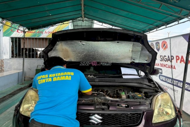 Bekali Keahlian Otomotif, Warga Binaan Lapas Kotabaru Belajar Body Repair dan Kelistrikan Mobil