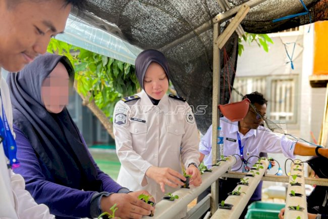 Kembangkan Pertanian, Warga Binaan Lapas Perempuan Martapura Belajar Hidroponik dan Pengolahan Tanah