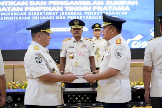 Lantik Pimpinan Tinggi Pratama, Dirjenpas Tekankan Amanah dan Integritas