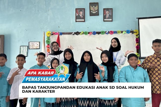 Bapas Tanjungpandan Edukasi Anak SD Soal Hukum dan Karakter