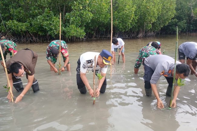 Lapas Wahai Dukung Pelestarian Lingkungan melalui Penanaman Mangrove bersama TNI