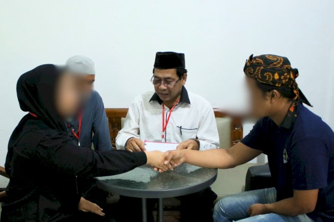 Jalankan Peran sebagai Wali, Warga Binaan Lapas Banjarmasin Ikuti Prosesi Taukil