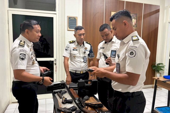 Pastikan Kesiapan Sarana Pengamanan, Lapas Ambon Rutin Cek Senjata Api