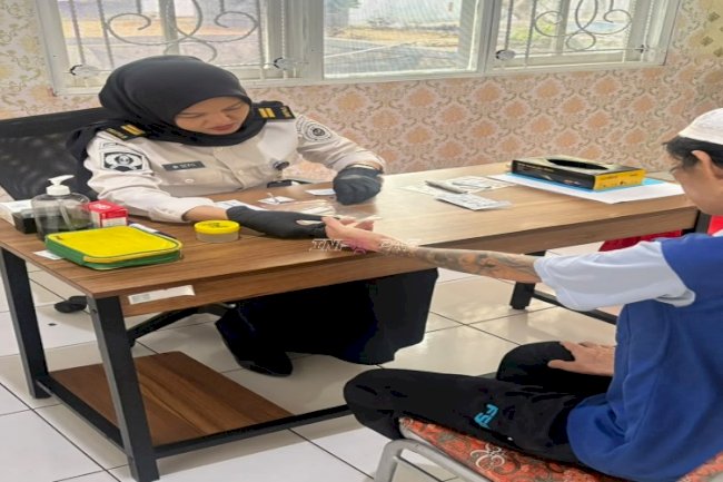 Lapas Tanjung Periksa Dahak dan Darah Warga Binaan dalam Skrining Penyakit Menular