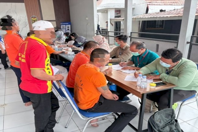 Bersinergi dengan Puskesmas Madurejo, Lapas Pangkalan Bun Lakukan Skrining Kesehatan bagi Warga Binaan