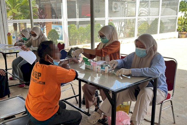 Masuki Pekan Keenam, Lapas Batulicin dan Puskesmas Pulau Tanjung Kembali Gelar Tracing TBC