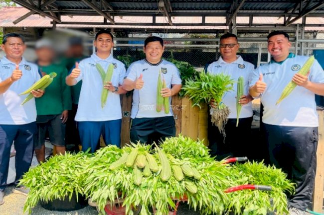 Dari Kebun ke Dapur, SAE Lapas Banjarmasin Panen 116 Kg Kangkung