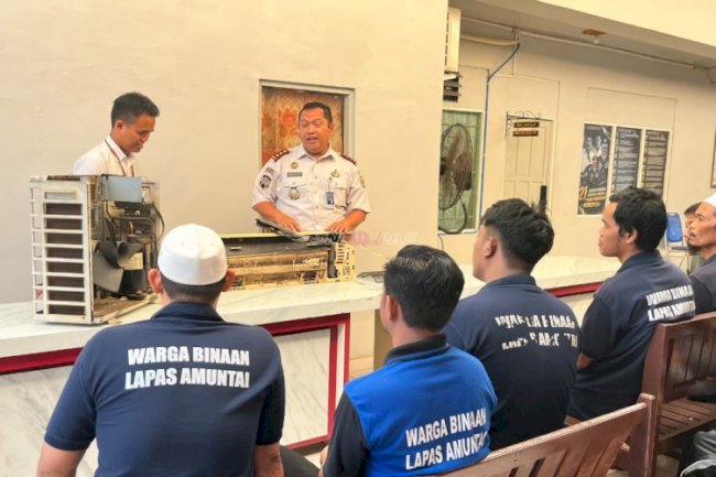 Bekali Keterampilan Masa Depan, Lapas Amuntai Latih Warga Binaan Servis AC
