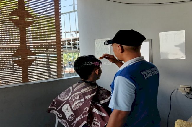 Pelatihan Barbershop Jadi Sarana Pembinaan  Kemandirian Warga Binaan Lapas Tanjung
