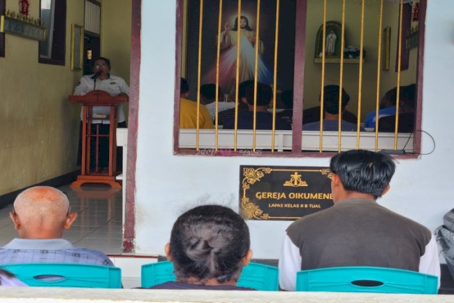 Lapas Tual Perkuat Mental Spiritual Warga Binaan Kristen lewat Doa dan Nada 