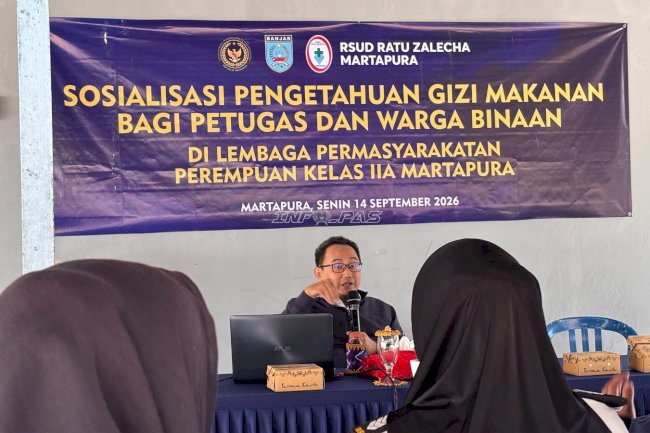 Tingkatkan Pengetahuan Gizi, Lapas Perempuan Martapura Gelar Sosialisasi bersama Dokter Spesialis