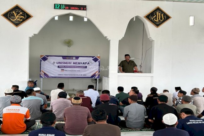 Lapas Luwuk dan Unismuh Luwuk Perkuat Spritual Warga Binaan lewat “Unismuh Menyapa"