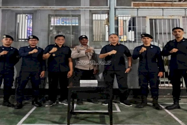 Antisipasi Barang Terlarang, Lapas Wahai Gandeng Polsek Wahai Gelar Razia Gabungan