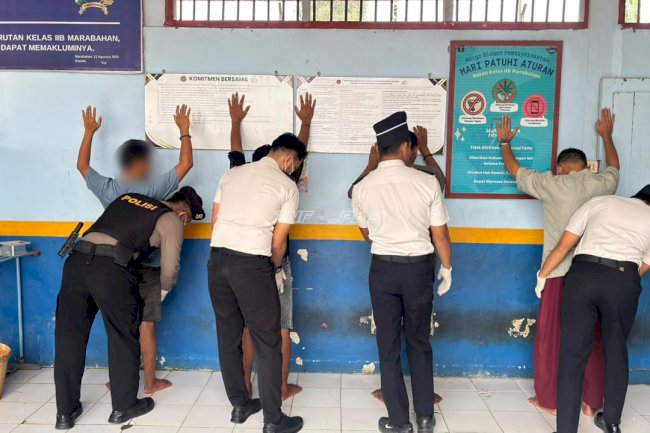 Rutan Marabahan Gandeng APH Cegah Halinar melalui Razia dan Tes Urine
