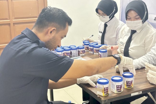 Cegah Penyalahgunaan Narkoba, 41 Jajaran Lapas Batulicin Jalani Tes Urine