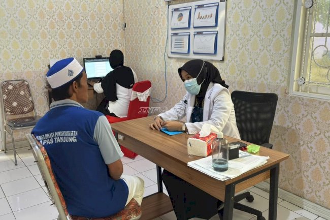Jaga Kondisi Kesehatan, Lapas Tanjung Layani Pemeriksaan Warga Binaan