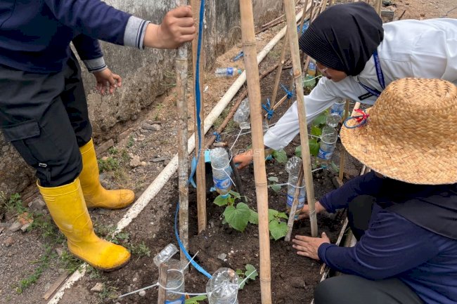 Bekali Keterampilan Bertani, Lapas Perempuan Martapura Ajarkan Pemasangan Turus Mentimun